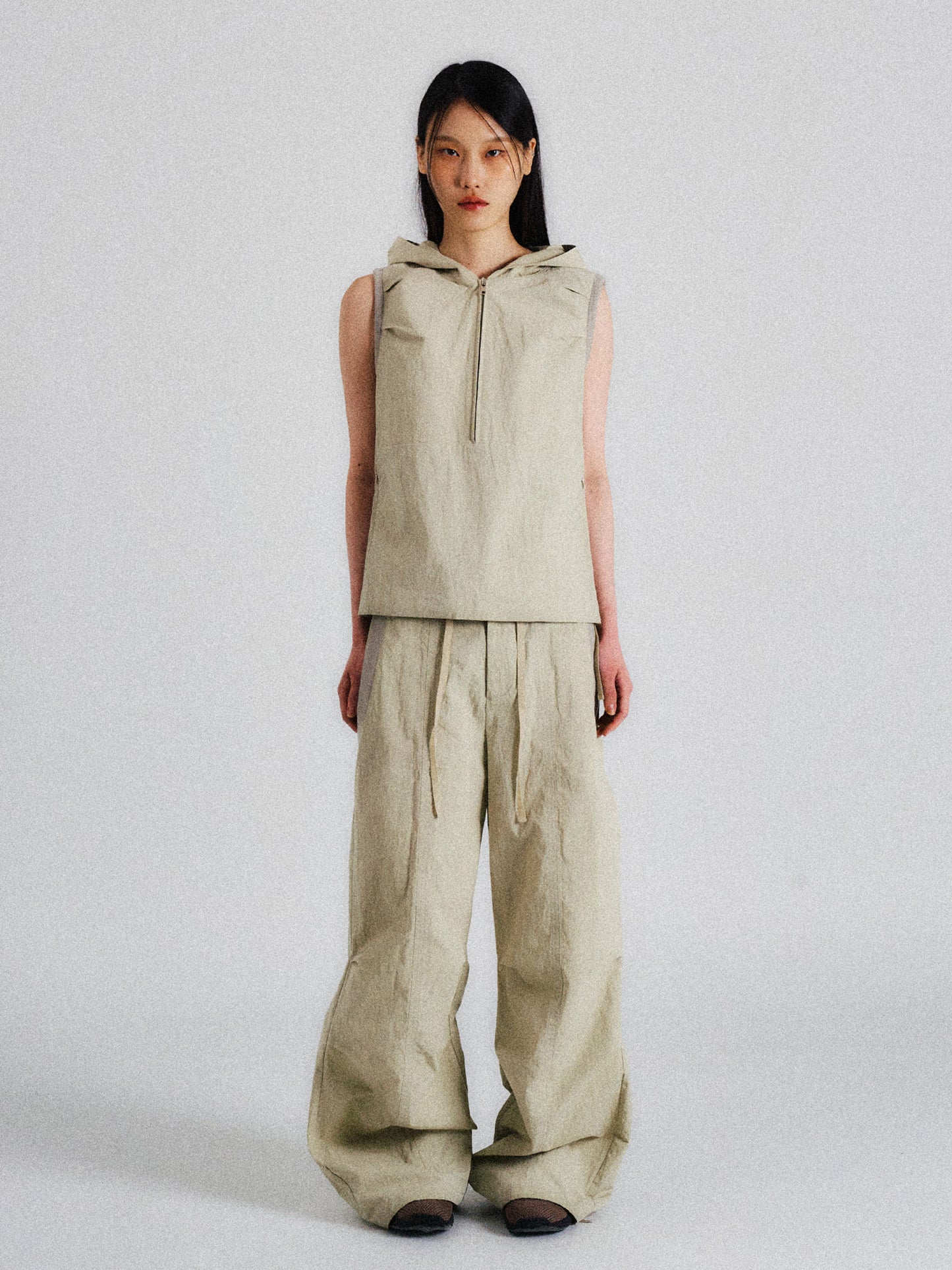 RIB ANORAK VEST (IVORY)