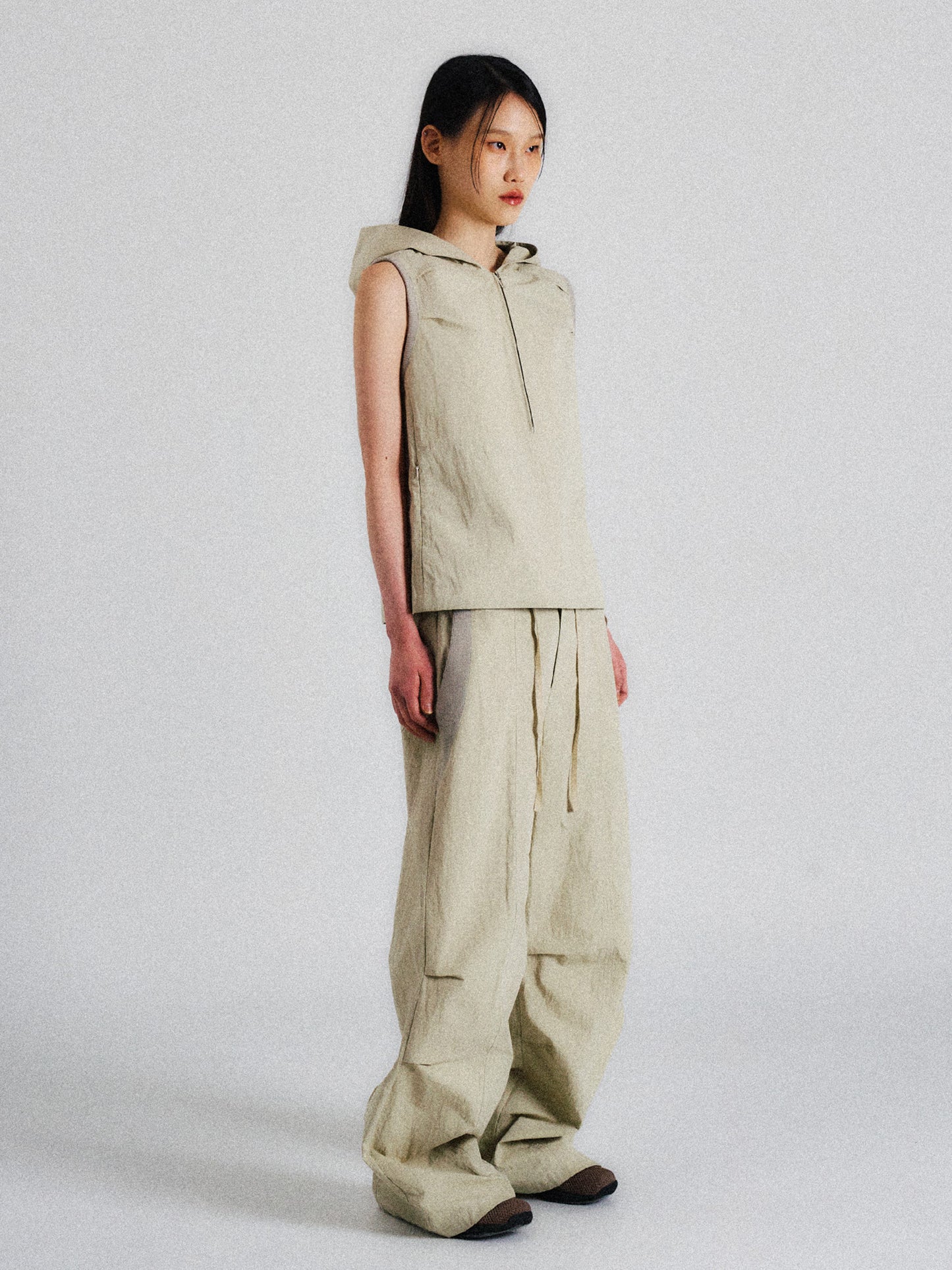 RIB ANORAK VEST (IVORY)