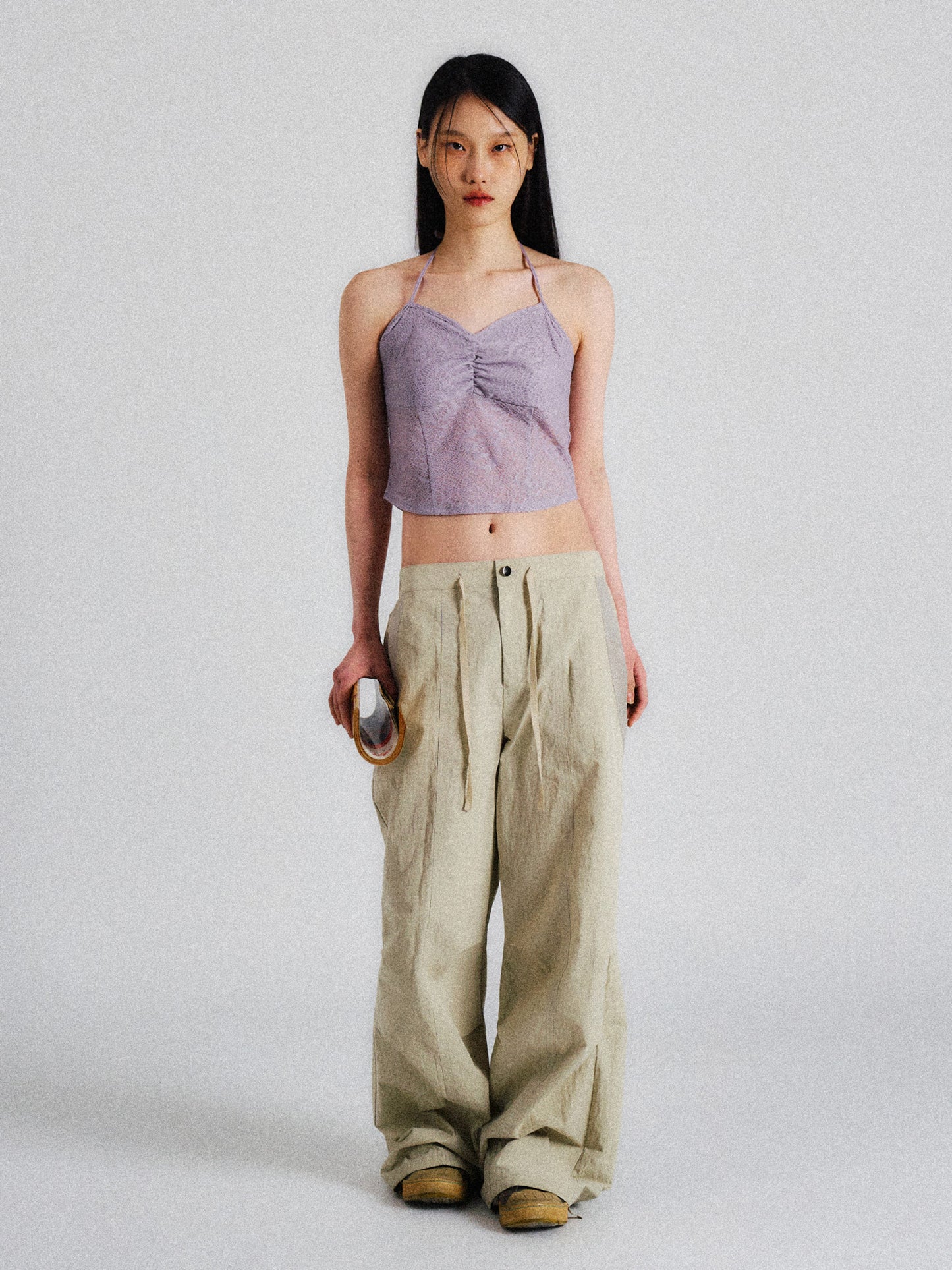 SWIRL STRING SLEEVELESS (GREY)
