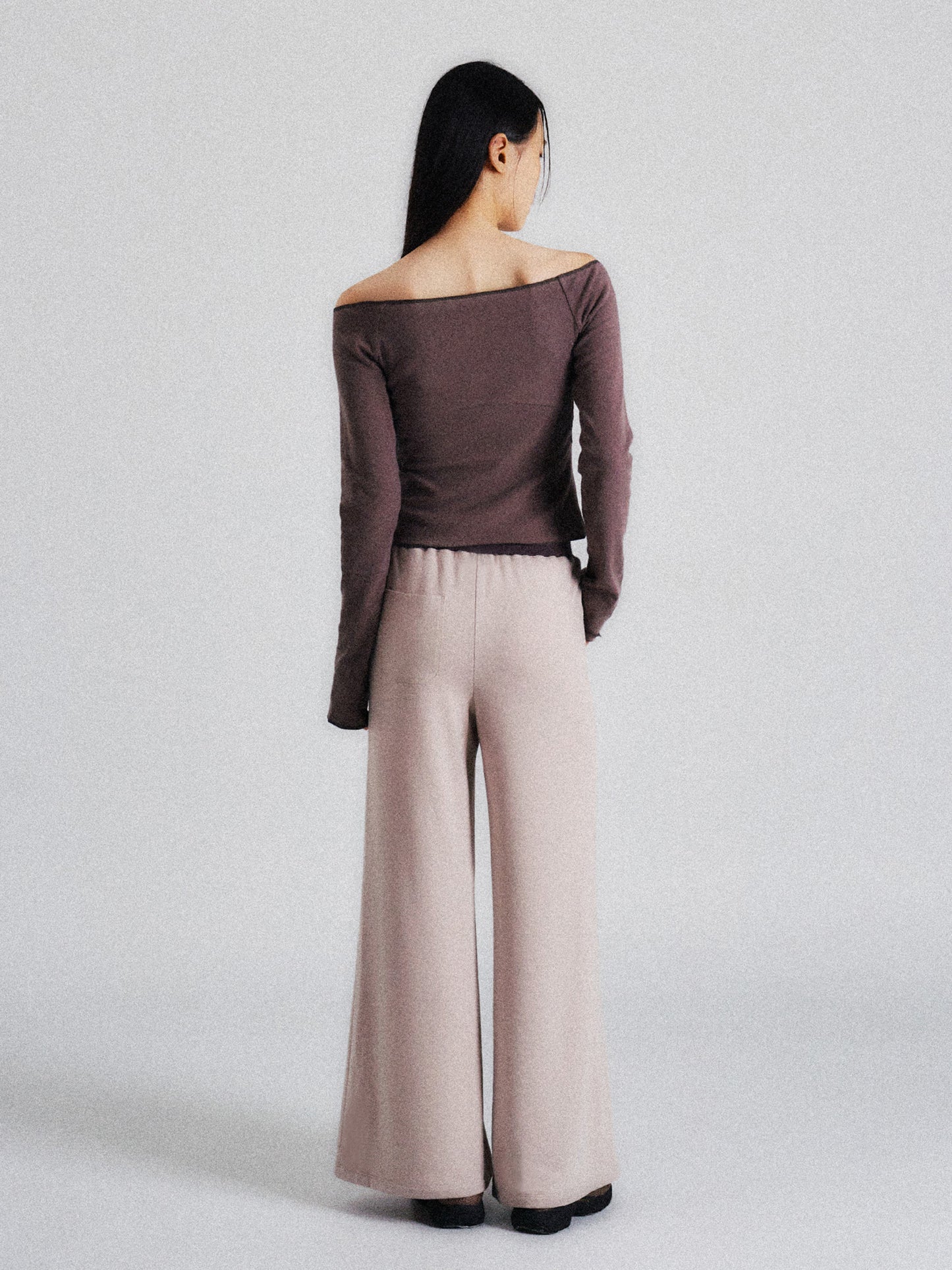 GUSSET OFF-SHOULDER TOP (MAUVE)