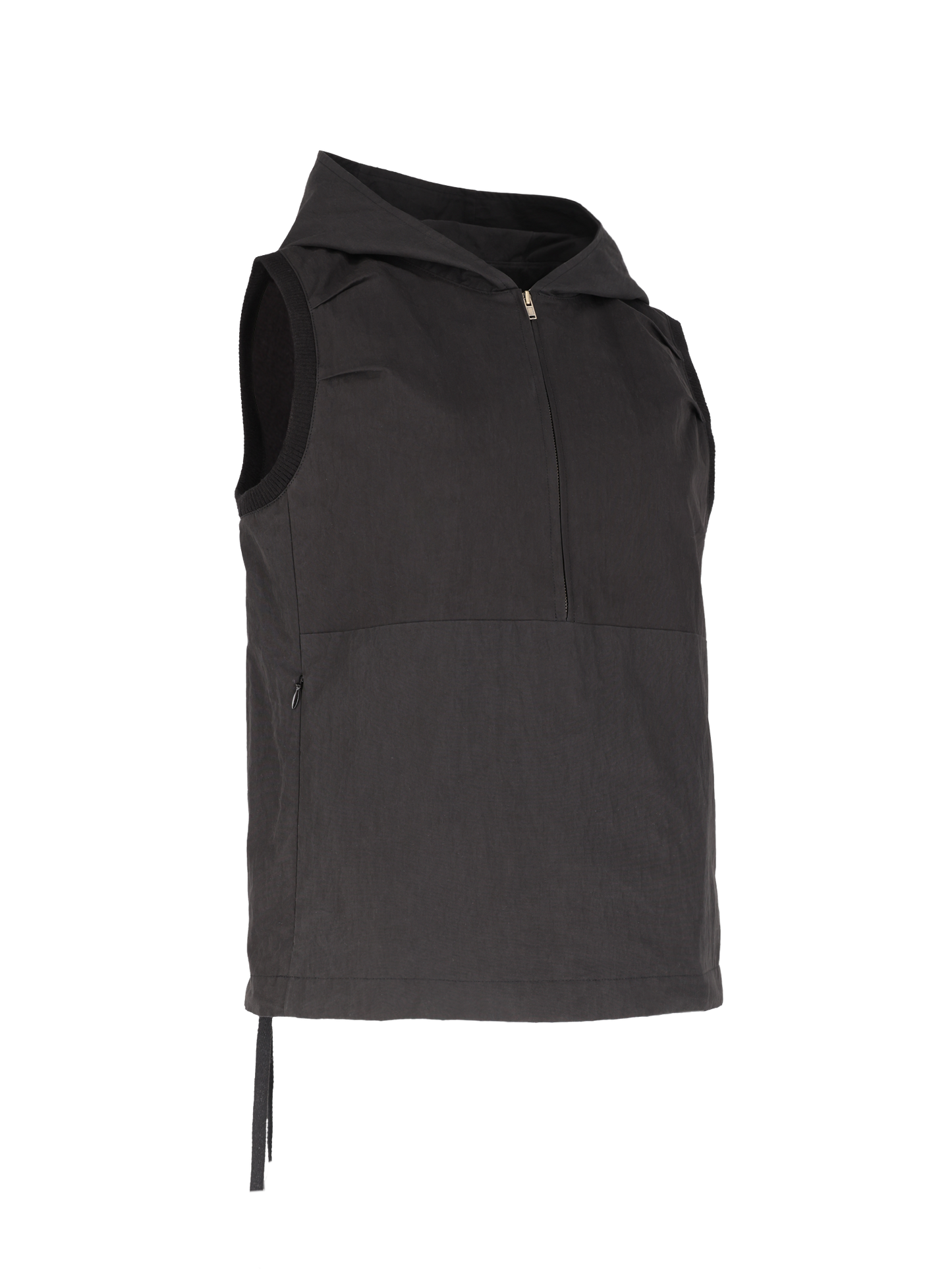 RIB ANORAK VEST (BLACK)
