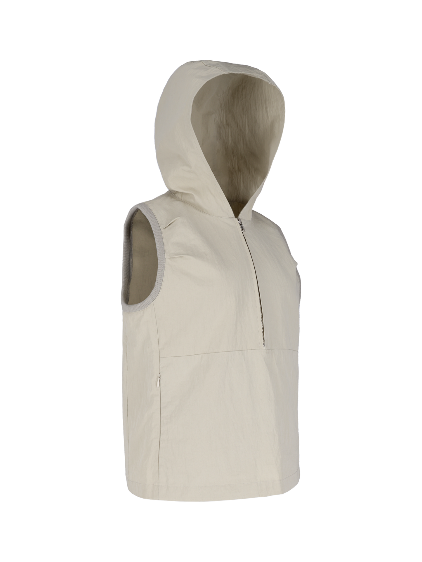 RIB ANORAK VEST (IVORY)