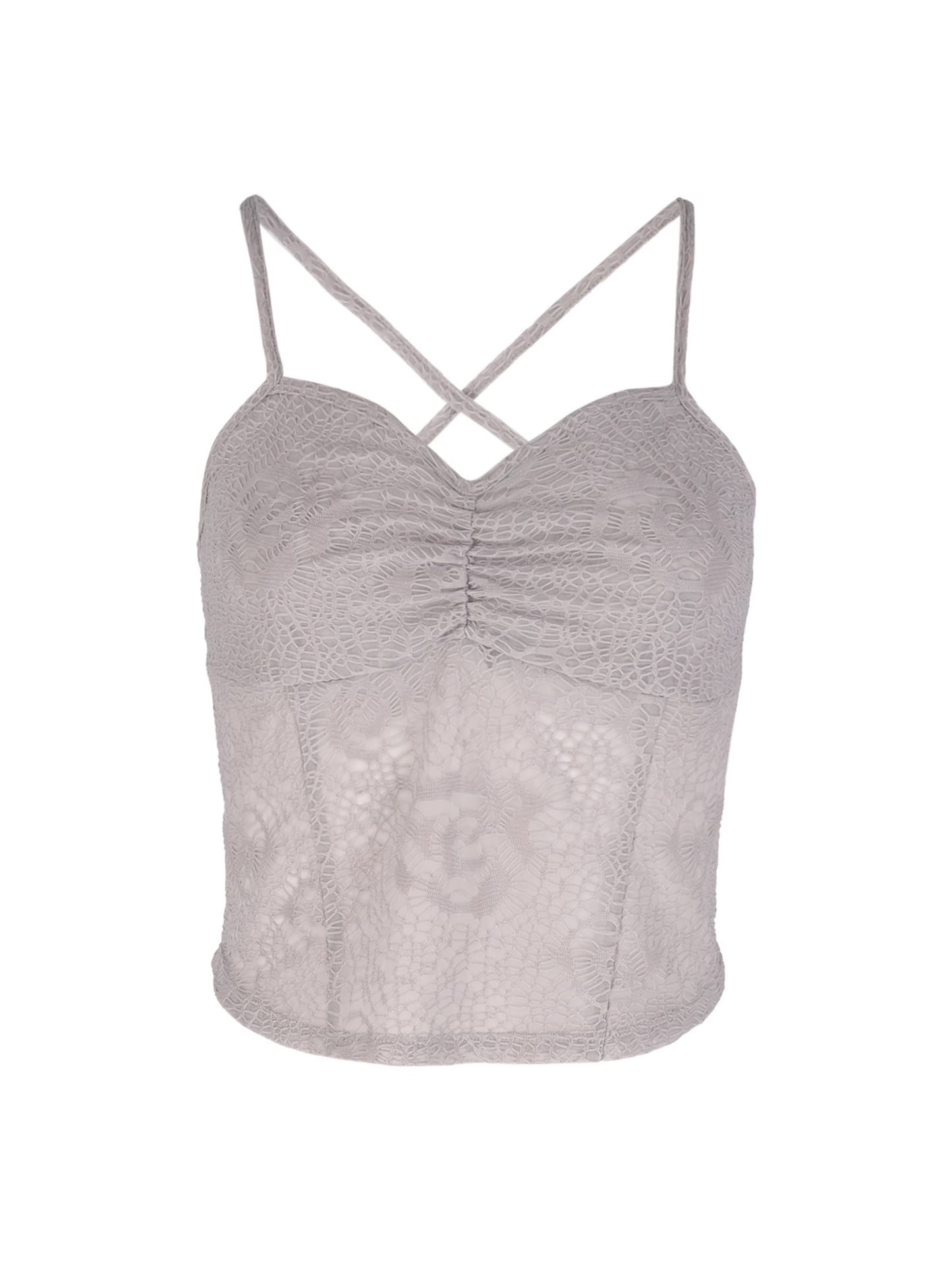 SWIRL STRING SLEEVELESS (GREY)