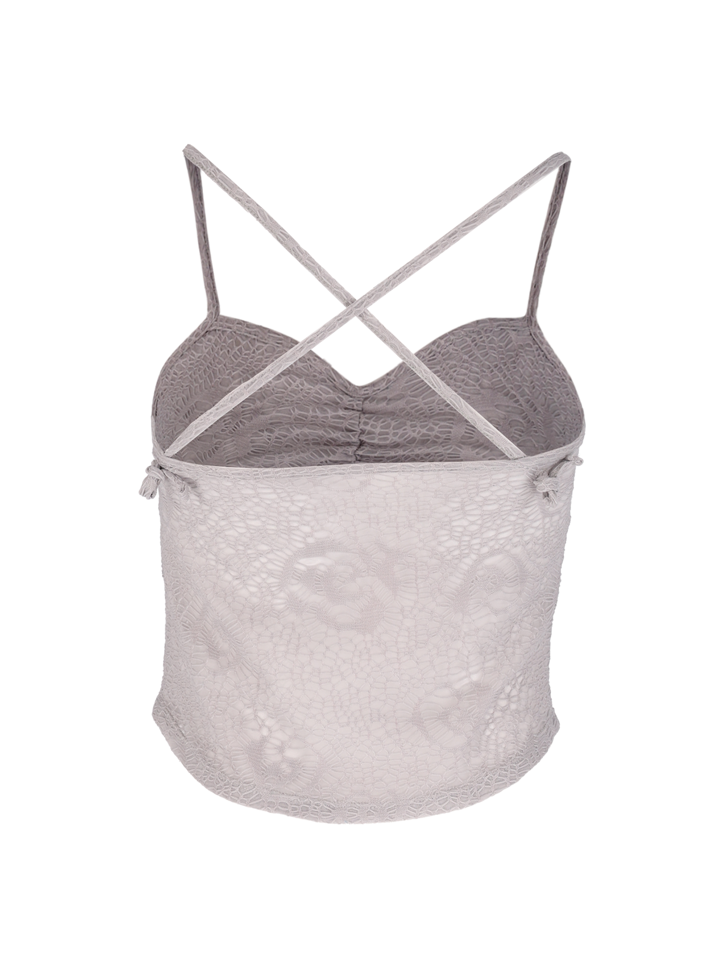 SWIRL STRING SLEEVELESS (GREY)
