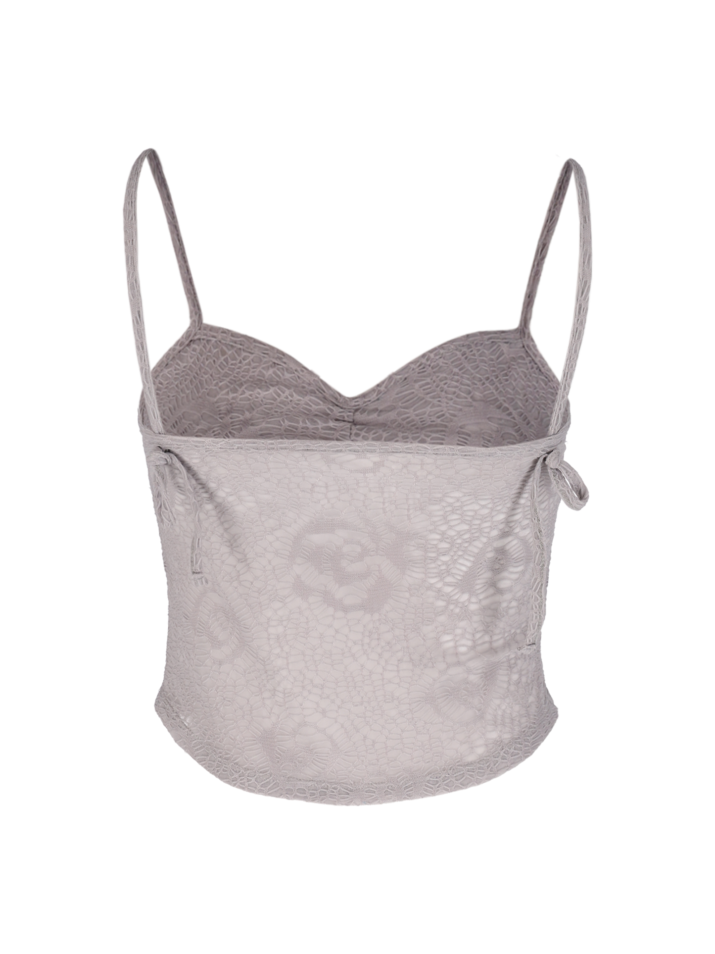 SWIRL STRING SLEEVELESS (GREY)