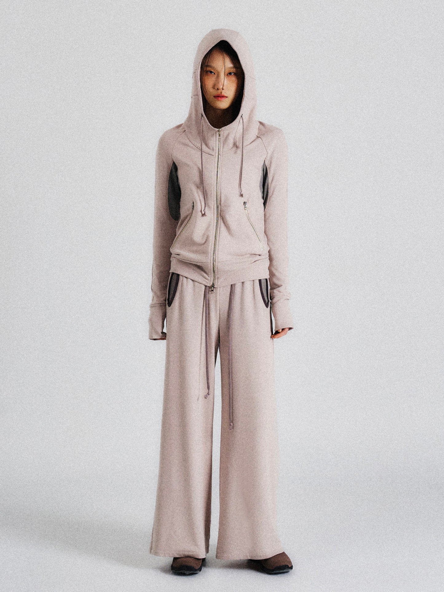 00 SHELL ZIP HOODIE (LIGHT GREY)