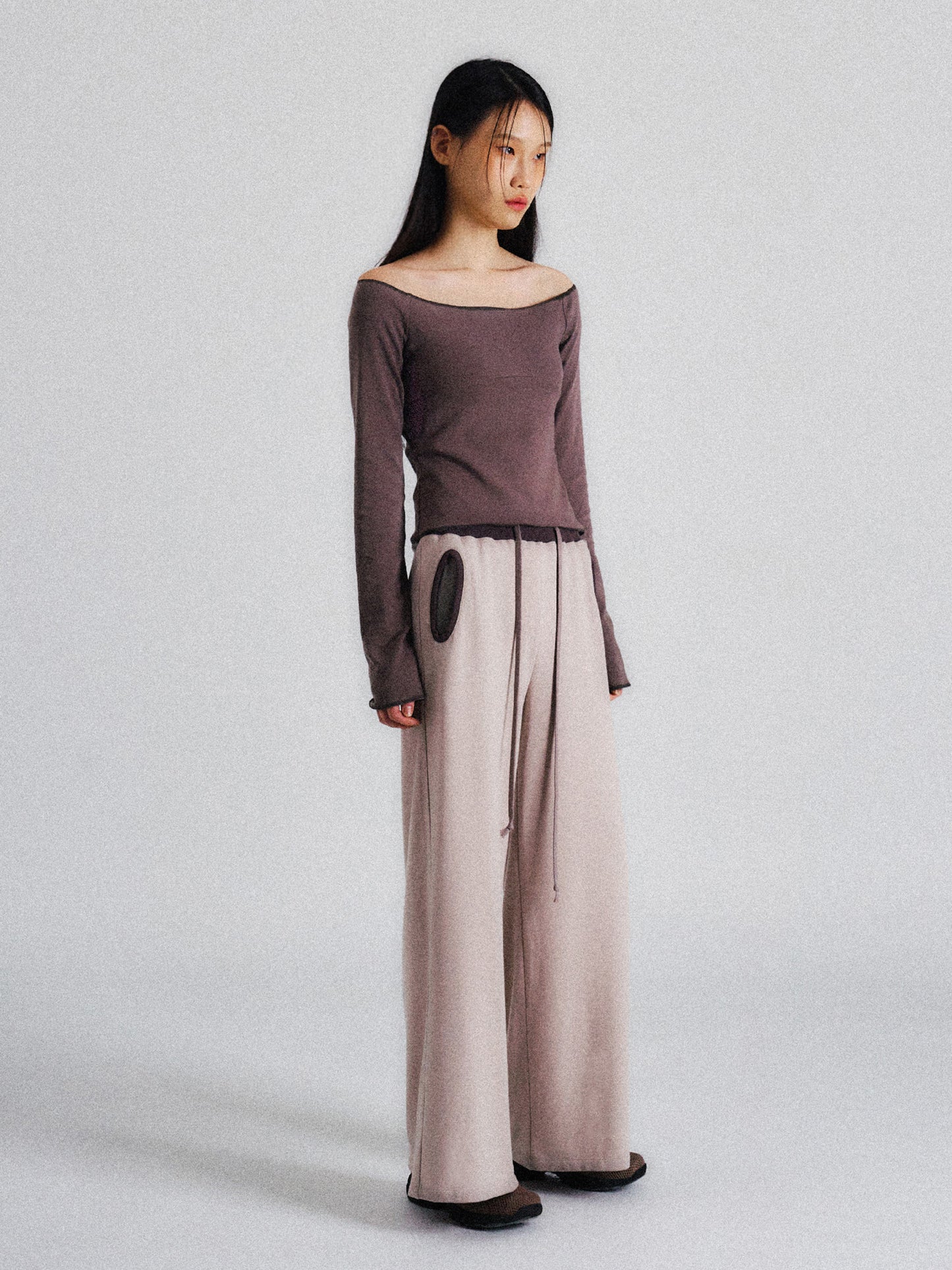 00 SHELL RIB PANTS (LIGHT GREY)