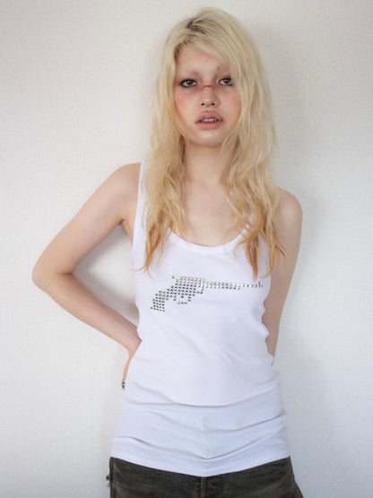 Gun Sleeveless (white)