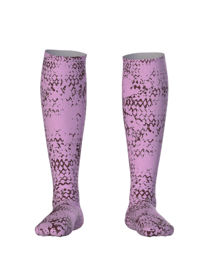 PINK PYTHON KNEE-HIGHS