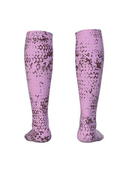 PINK PYTHON KNEE-HIGHS