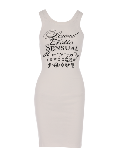 Acrostic Dress (White)