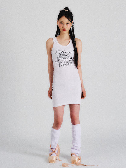 Acrostic Dress (White)