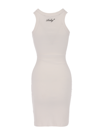 Acrostic Dress (White)