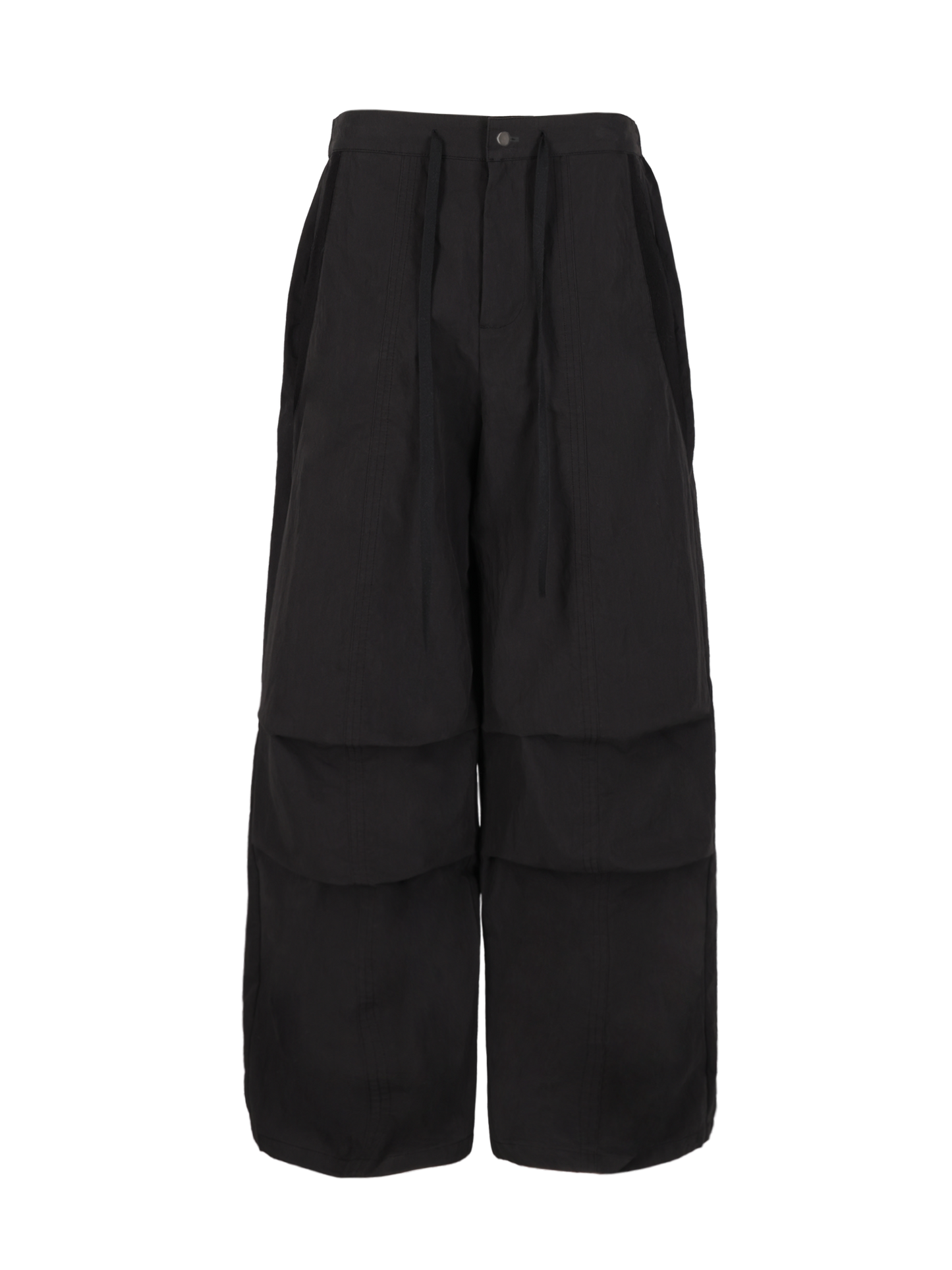 RIB PARACHUTE PANTS (BLACK)