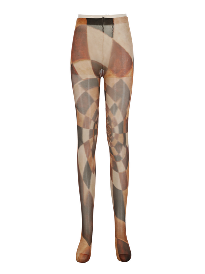 SWIRL CHECK TIGHTS