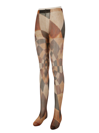 SWIRL CHECK TIGHTS