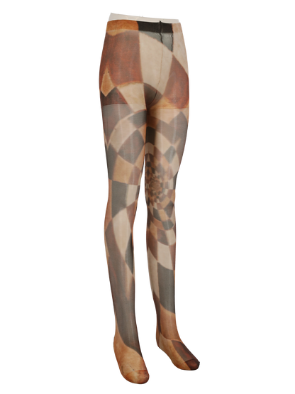 SWIRL CHECK TIGHTS